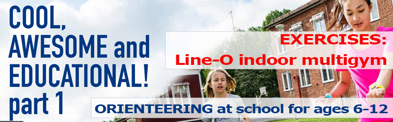 Orienteering at school for ages 6-12, Chapter 16: EXERCISES ”ORIENTATE THE MAP”, Indoor multi-gym