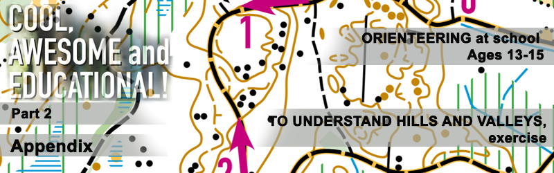 Orienteering at school or ages 13-15, APPENDIX: TO UNDERSTAND HILLS AND VALLEYS, exercise