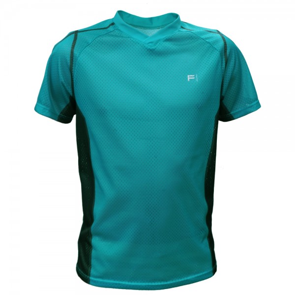 FRENSON O-DIVISION mesh orienteering shirt, Blue Green