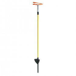 Orienteering fiberglass control post with classic backup needle/pin punch