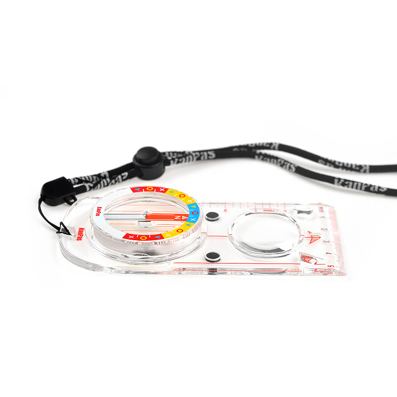 KanPas Elite baseplate orienteering compass with magnifier MAG-43-F , RAINBOW DIAL