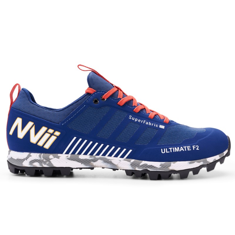 NVII ULTIMATE F2 orienteering shoe, Dark Blue/Red/White
