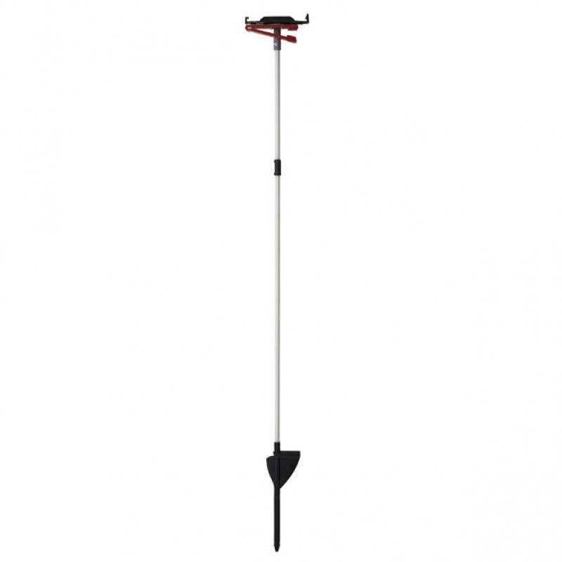 Orienteering fiberglass control post with SPORTident units mounting plate and backup needle punch
