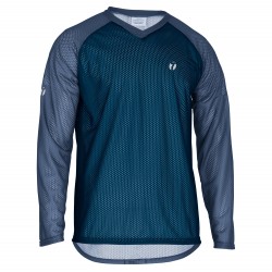 Trimtex O-Shirt Basic LS mesh orienteering long sleeves shirt, Ink / Honest Indigo