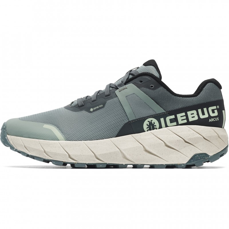 ICEBUG ARCUS RB9X GTX trail running shoes, Green/Stone (GORE-TEX)